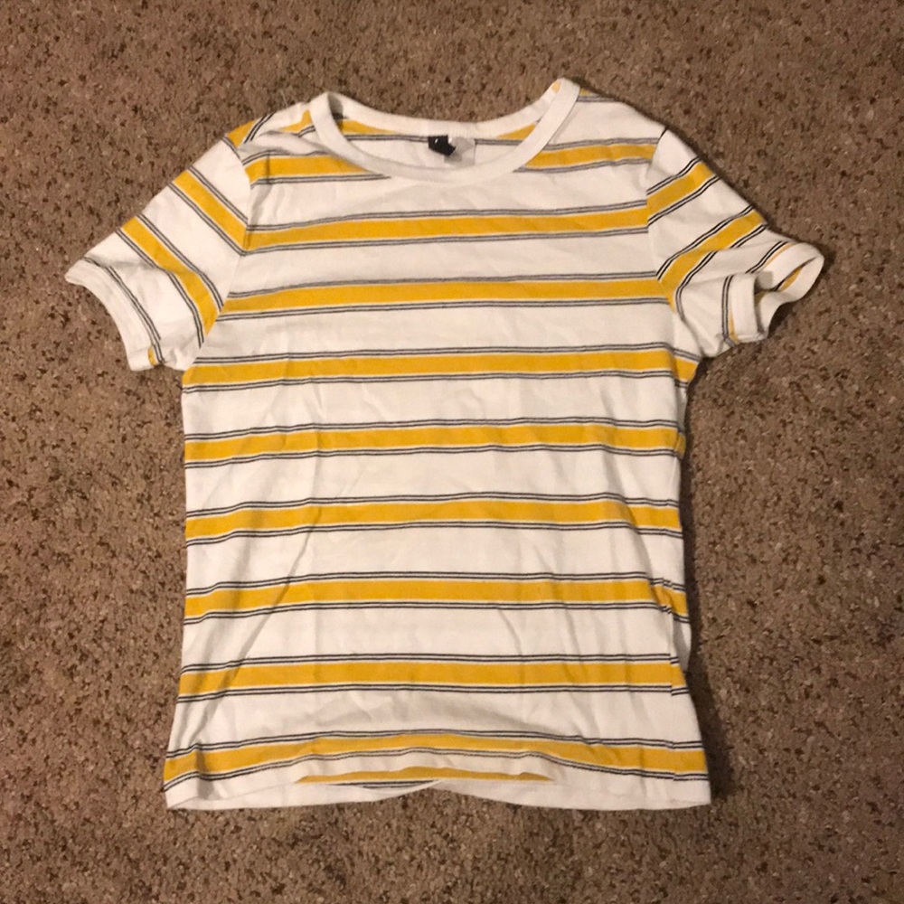 Yellow and black striped shirt